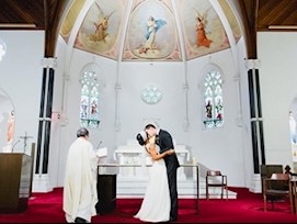 wedding ceremony Good Shepherd chapel