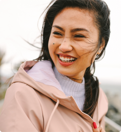 young woman smiling