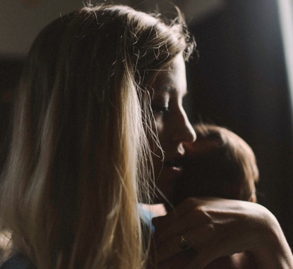 Mother holding a child