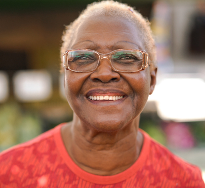 Our team smiling woman