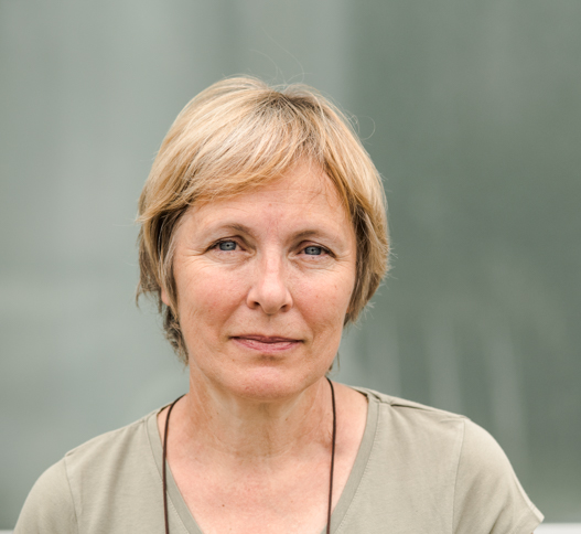 woman with a portrait